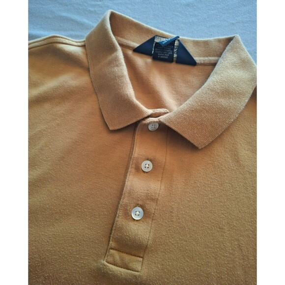 Lands' End Men's Golden Brown Polo Shirt Short Sleeve Size X-Large, EUC, XL - Picture 4 of 7